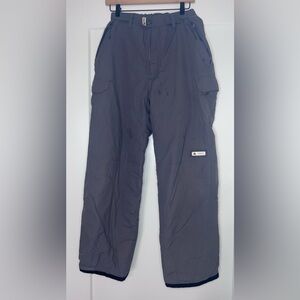 FIREFLY big kids snow pants in grey, size 16. Waterproof, adjustable waist.